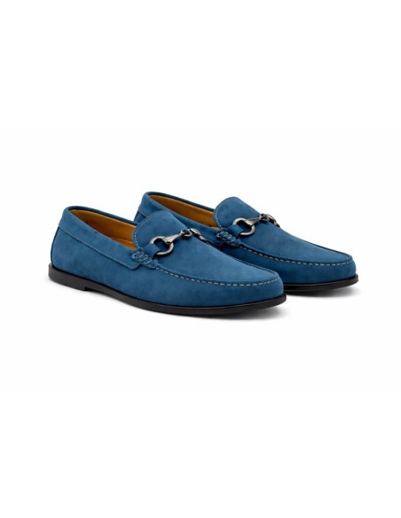 Mocassin suède bleu SADORA-AZUL