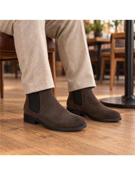 bottines chelsea suède beige SALNER-TAUPE