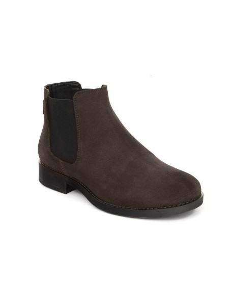 Beige suede chelsea boots