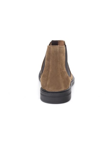 Botines Chelsea de ante afelpado color cuero