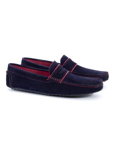 Mocassin suède bleu SANDRO-AZUL