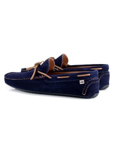 Mocassin suède bleu SEAN-AZUL 2