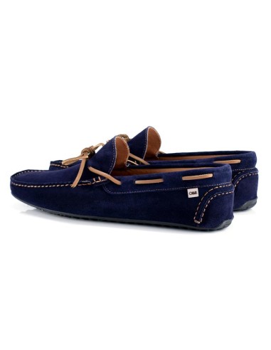 Mocassin suède bleu SEAN-AZUL
