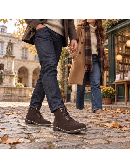 Brown suede boot