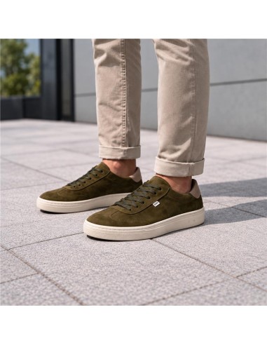 baskets suède vert SELNOR-KAKI