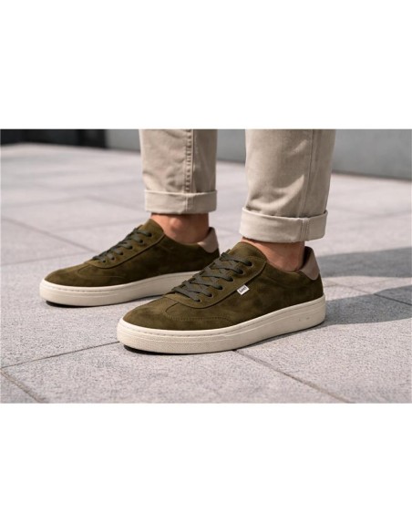 baskets suède vert SELNOR-KAKI