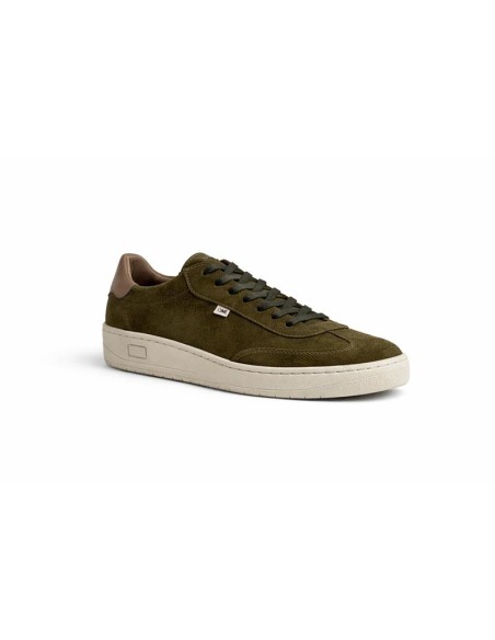 Green suede sneakers
