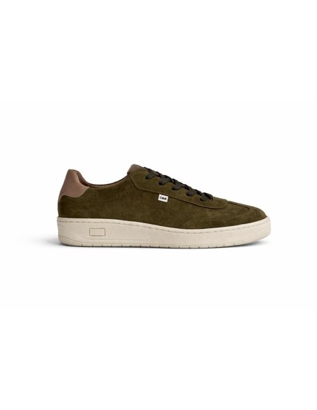 Green suede sneakers