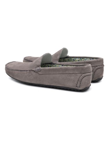 Grey suede moccasin
