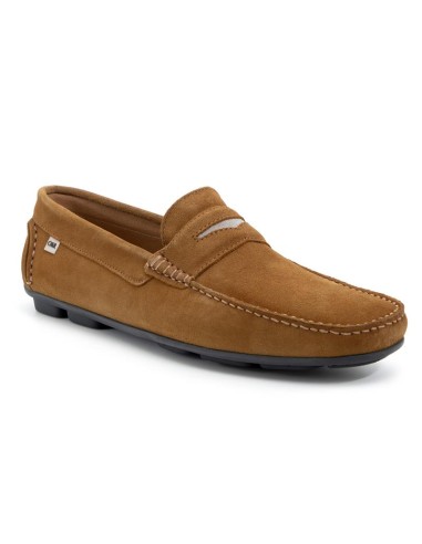 Brown suede moccasin