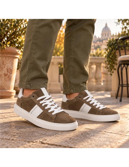 White suede sneakers