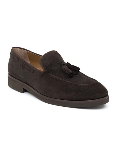 Brown suede moccasin