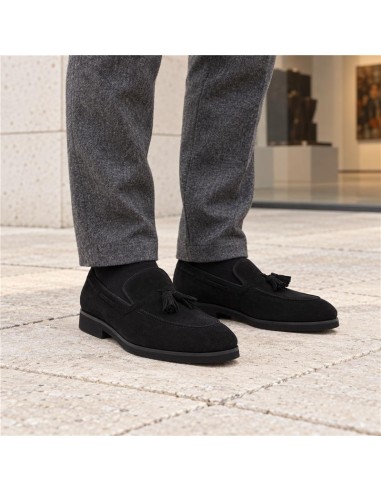 Mocassin suède le noir SIMELIS-NEGRO
