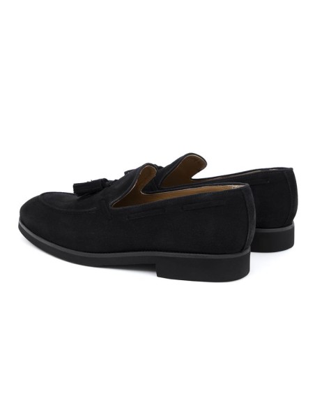 Mocassin suède le noir SIMELIS-NEGRO