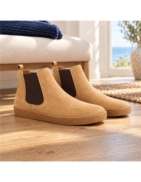 Light Brown suede chelsea boots