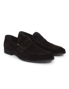 Brown suede moccasin