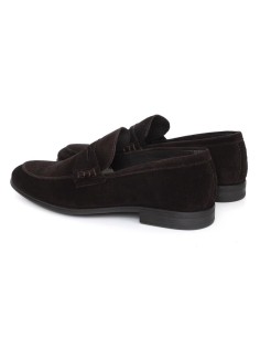 Mocasín de ante de piso antideslizante color marrón 2