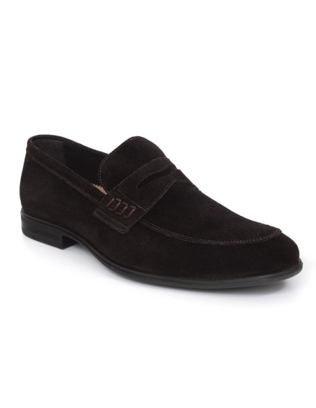Brown suede moccasin