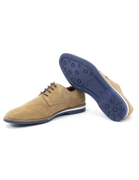 Derby de ante de piso antideslizante color beige
