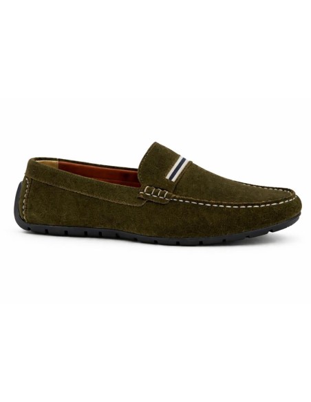 Beige suede moccasin