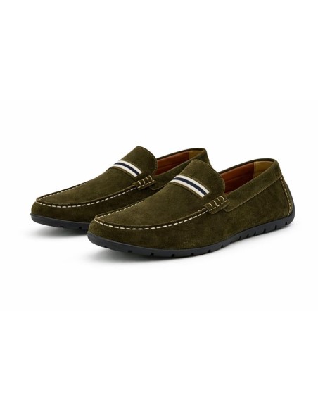Beige suede moccasin