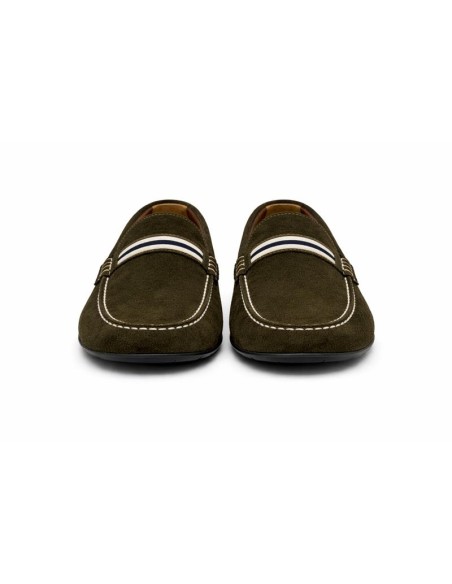 Beige suede moccasin