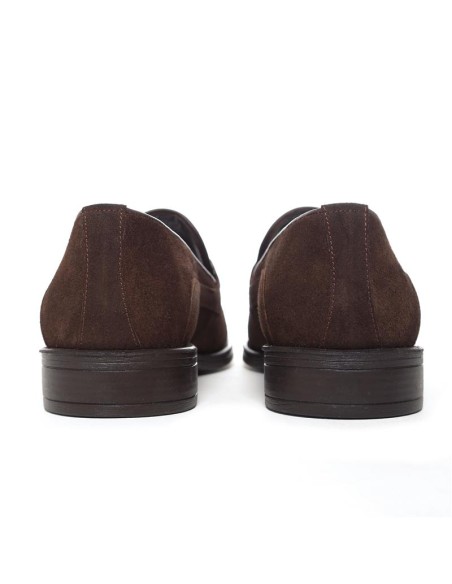 Brown suede moccasin