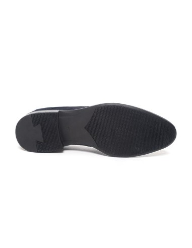 Mocasín de ante de piso antideslizante color azul