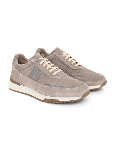 Deportivo de ante liso color gris