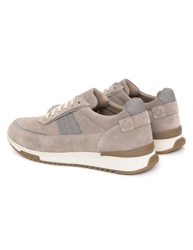 Deportivo de ante liso color gris
