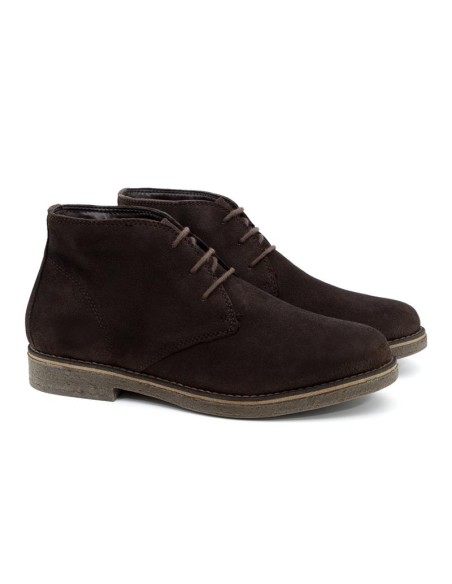 Bottine suède marron SOLUN-BROWN