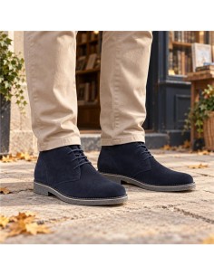 Bottine suède bleu SOLUN-NAVY