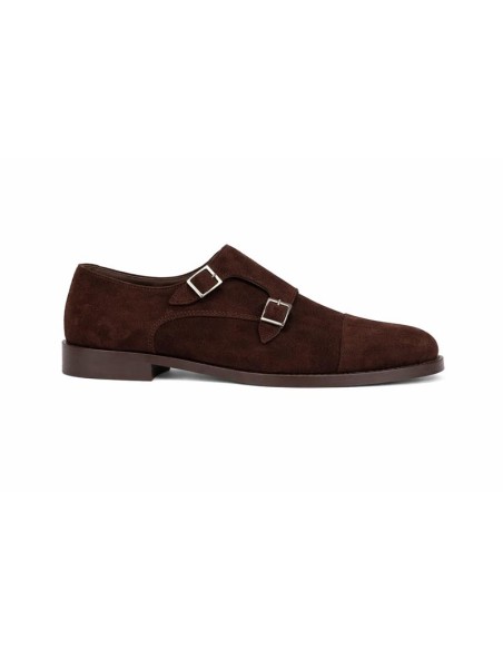 Brown suede monkstrap