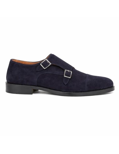 Blue suede monkstrap
