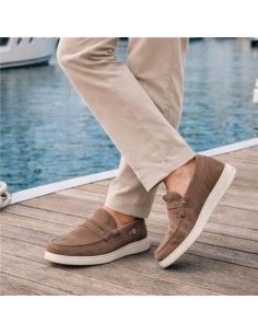 Light Brown suede boat shoe