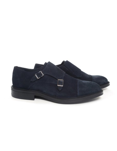 chaussure avec boucle suède bleu SORLEN-NAVY