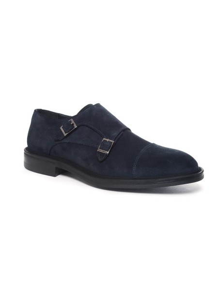 chaussure avec boucle suède bleu SORLEN-NAVY