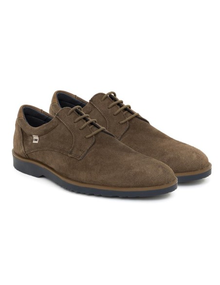 Derby de ante acabado a mano color camel