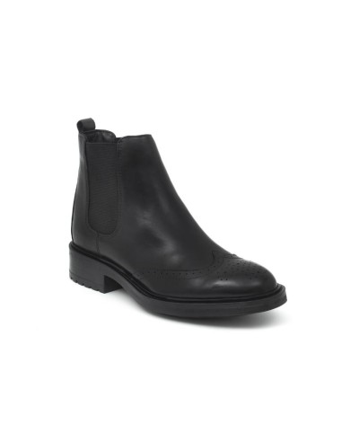 black leather women's ankle boots W-NAPTOR-NEGRO