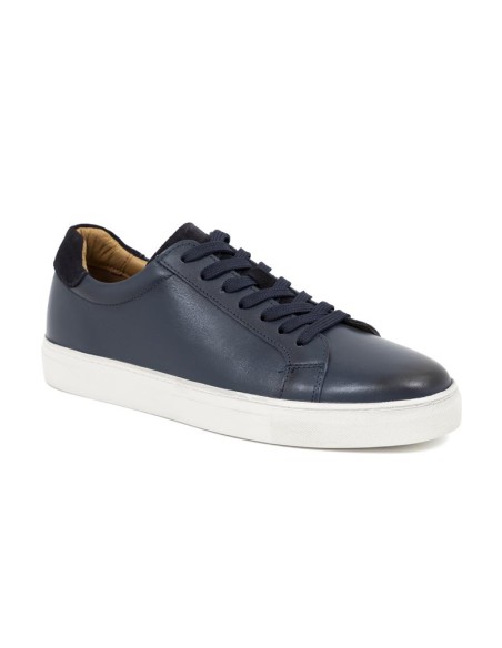Blue leather sneakers