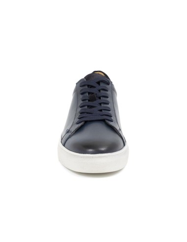 baskets de peau bleu TERLON-NAVY