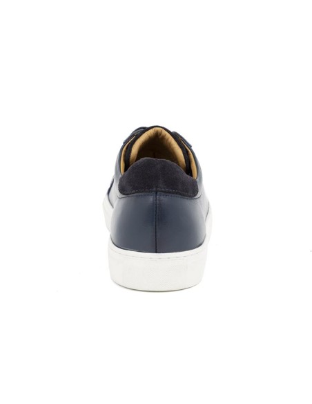 Sneakers de piel liso color azul