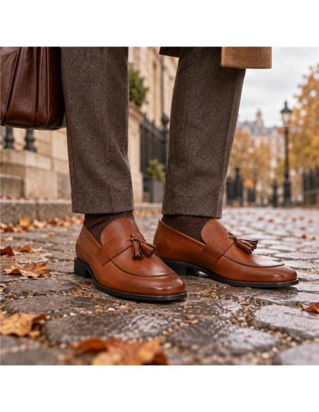 Mocassin de peau marron TERNA-CUERO