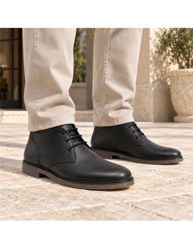 Black leather boot