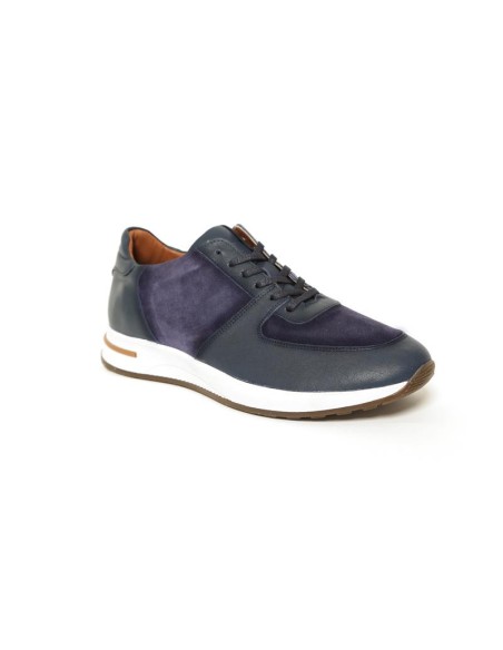 Deportivo de piel liso color azul