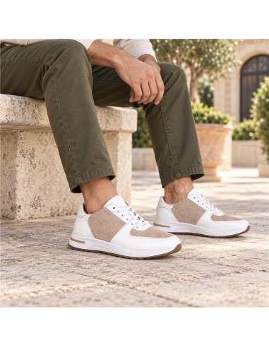 White leather sport shoe