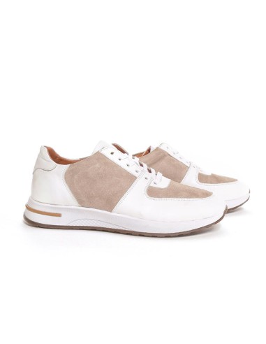 White leather sport shoe