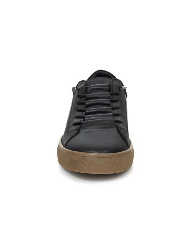 baskets de peau le noir VALIOR-BLACK