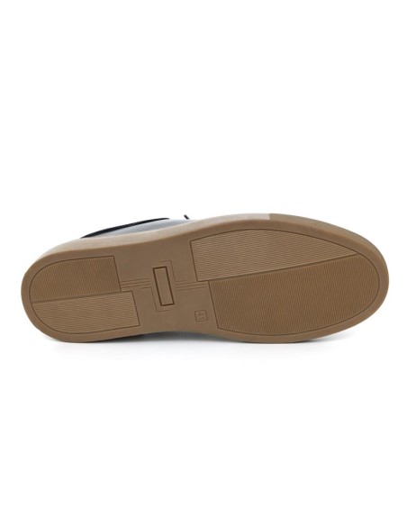 Sneakers de piel liso color negro