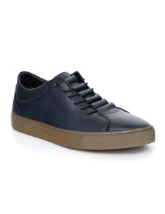 Blue leather sneakers 2